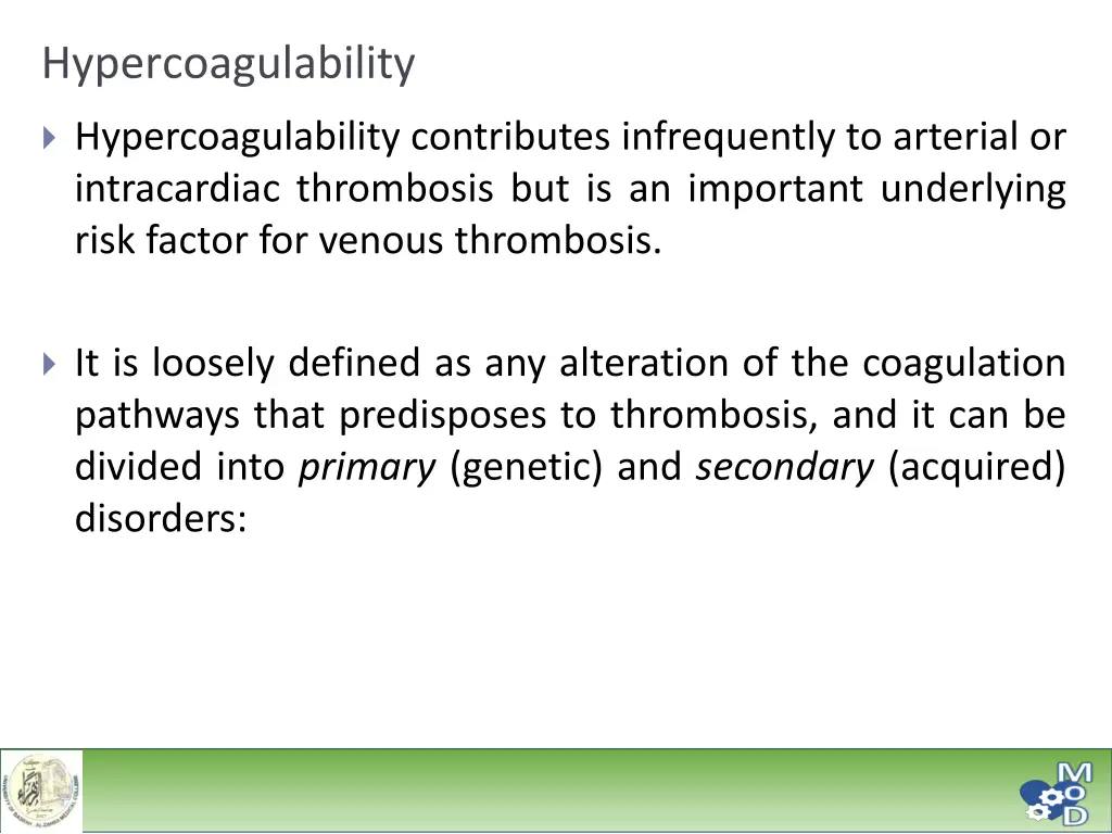 hypercoagulability
