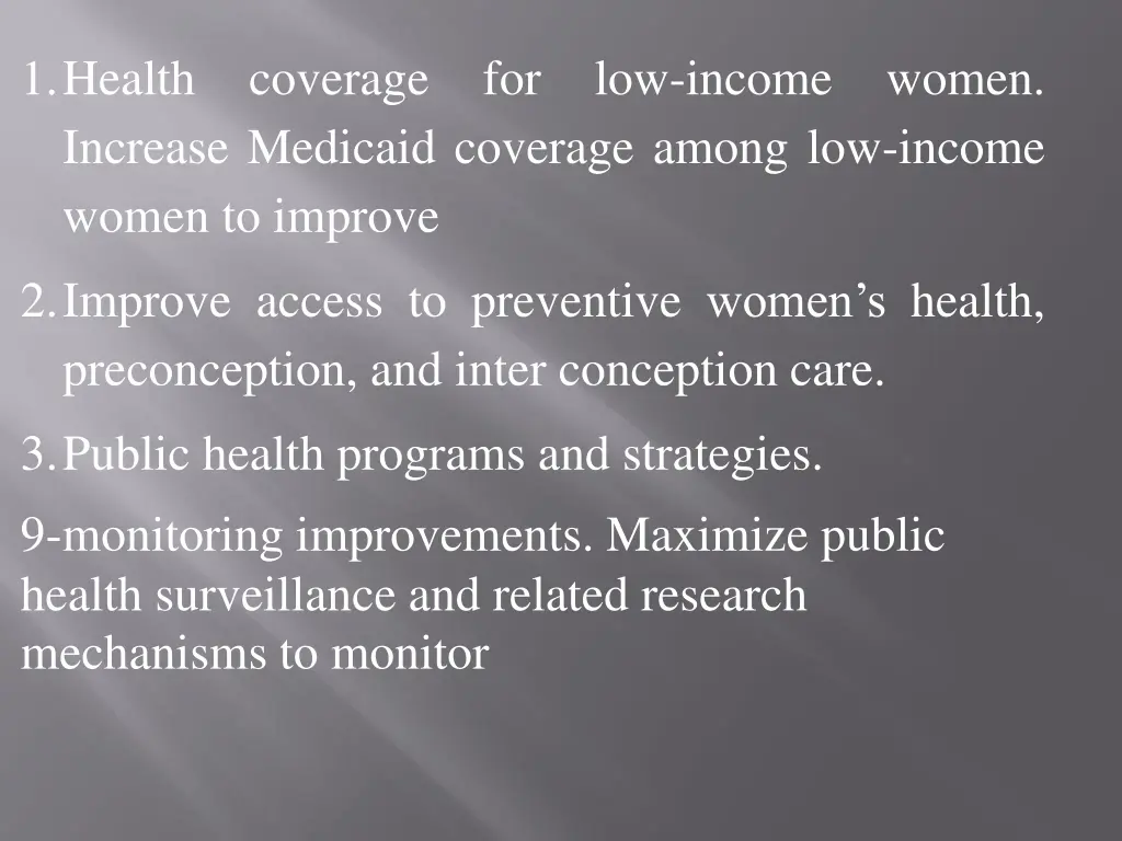 1 health coverage for low income women increase