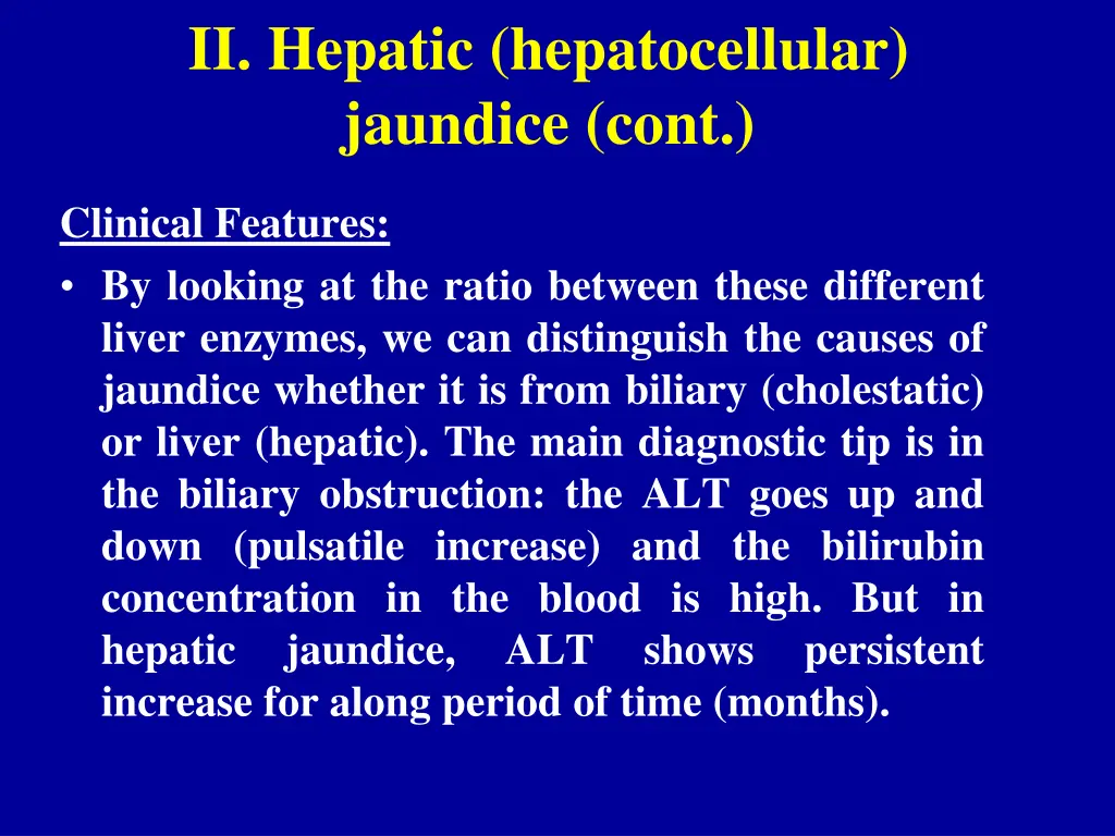 ii hepatic hepatocellular jaundice cont