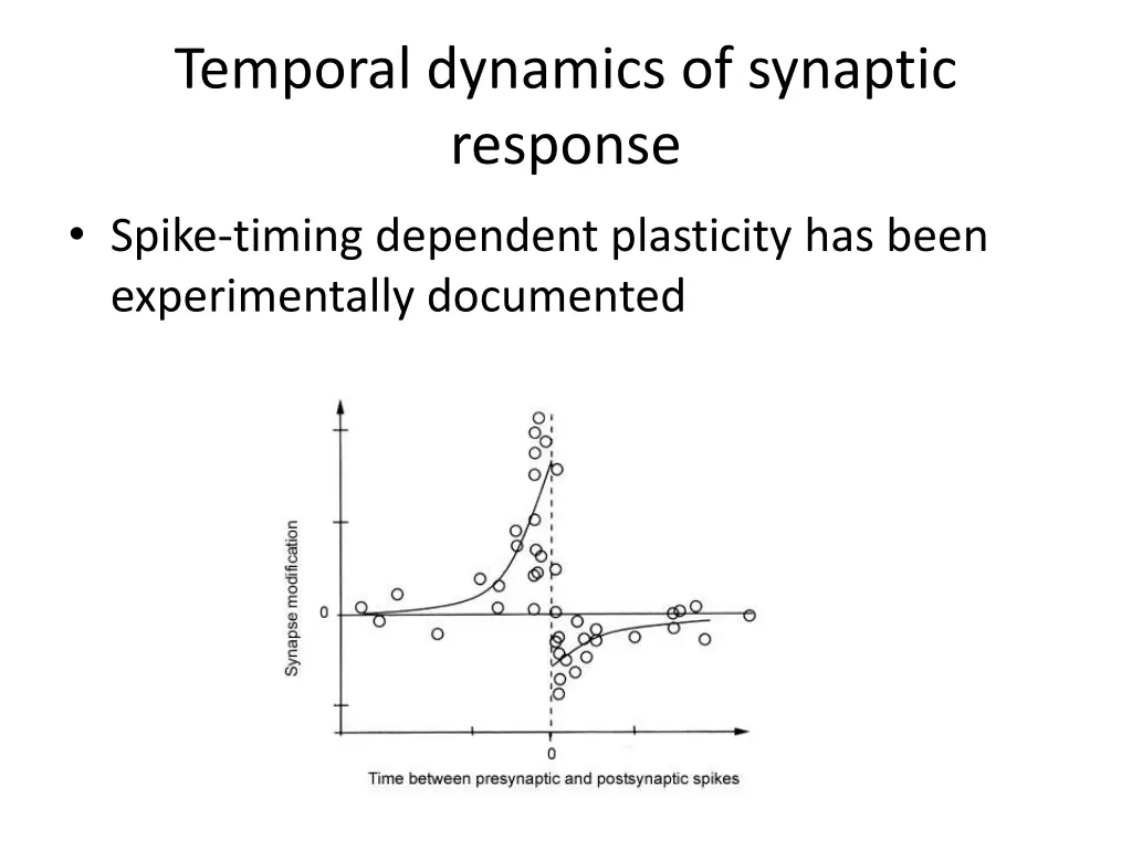 temporal dynamics of synaptic response