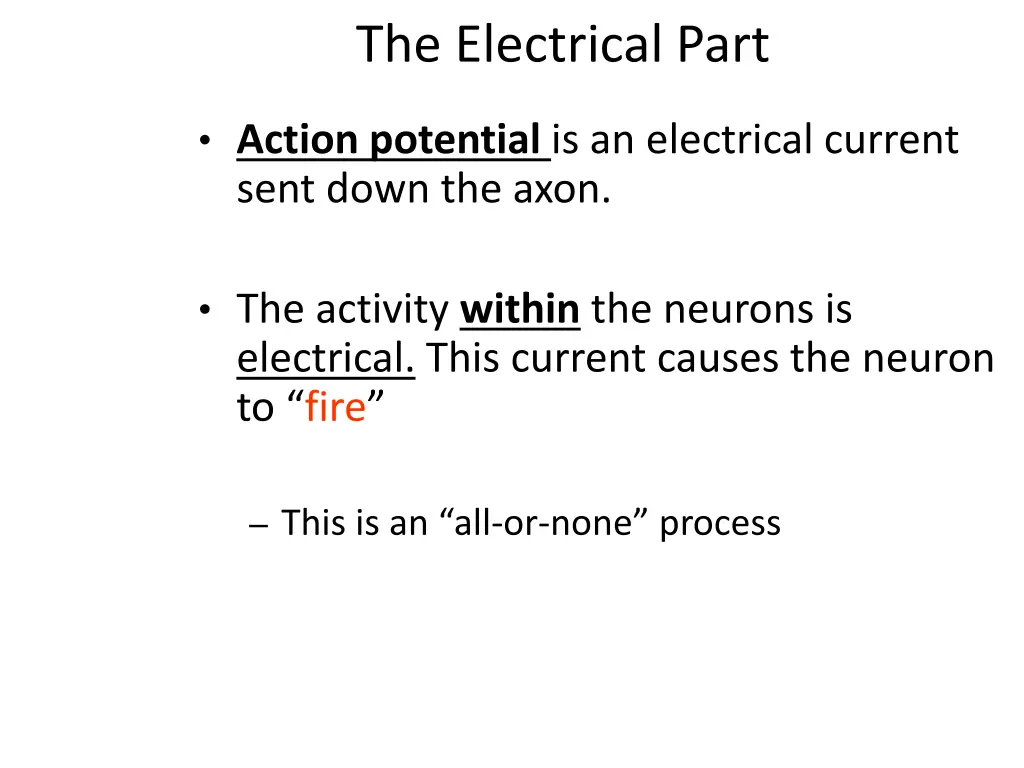 the electrical part