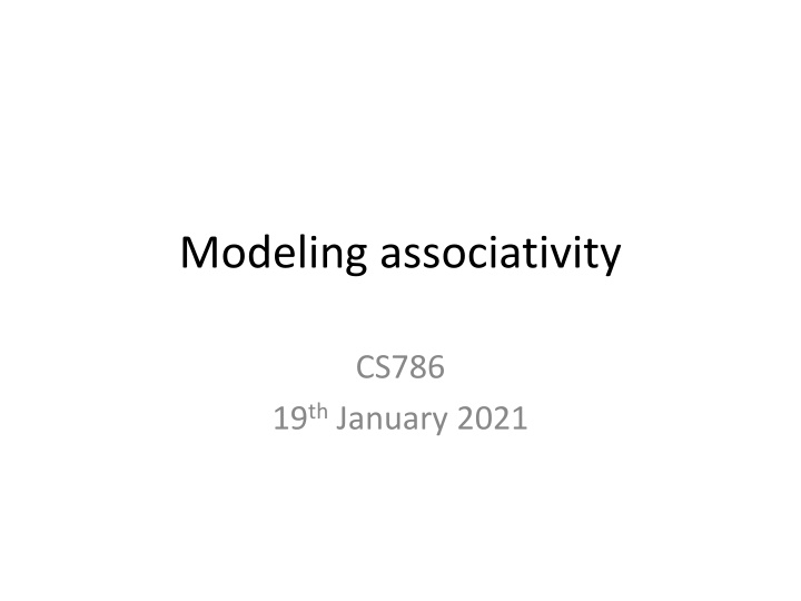 modeling associativity