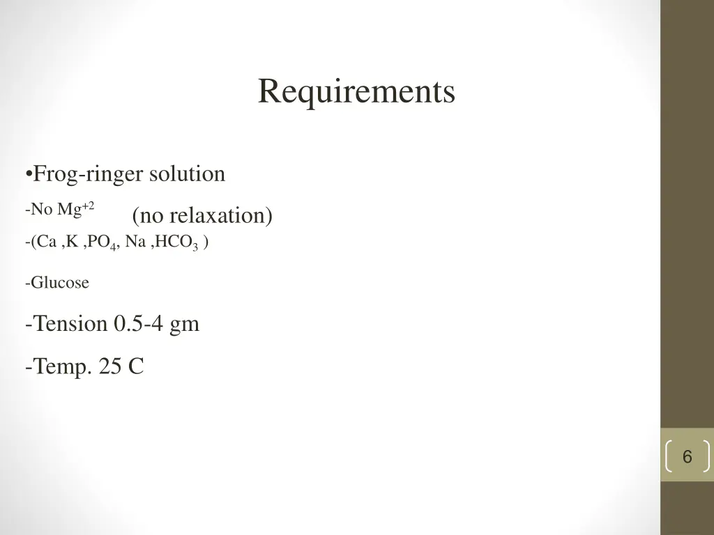 requirements