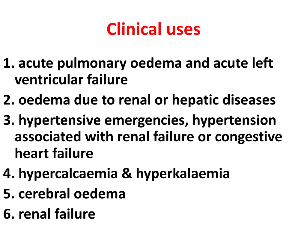 clinical uses 1