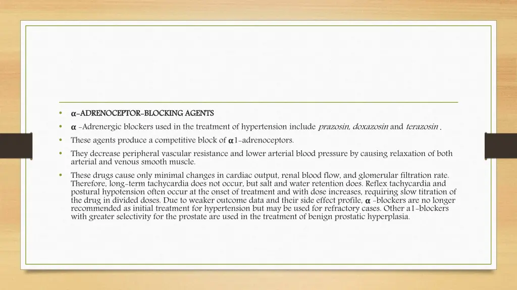 adrenoceptor adrenergic blockers used