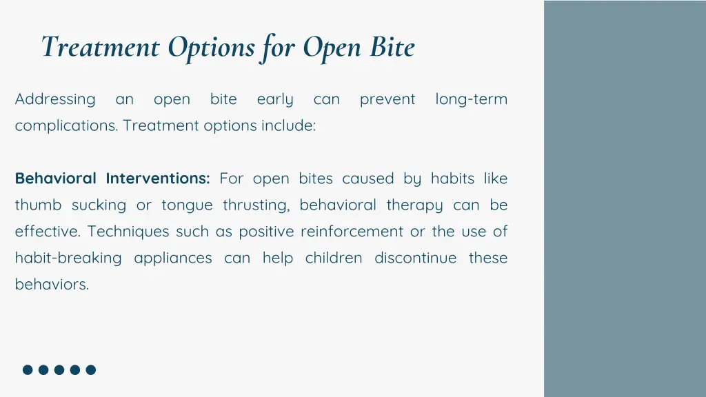 treatment options for open bite