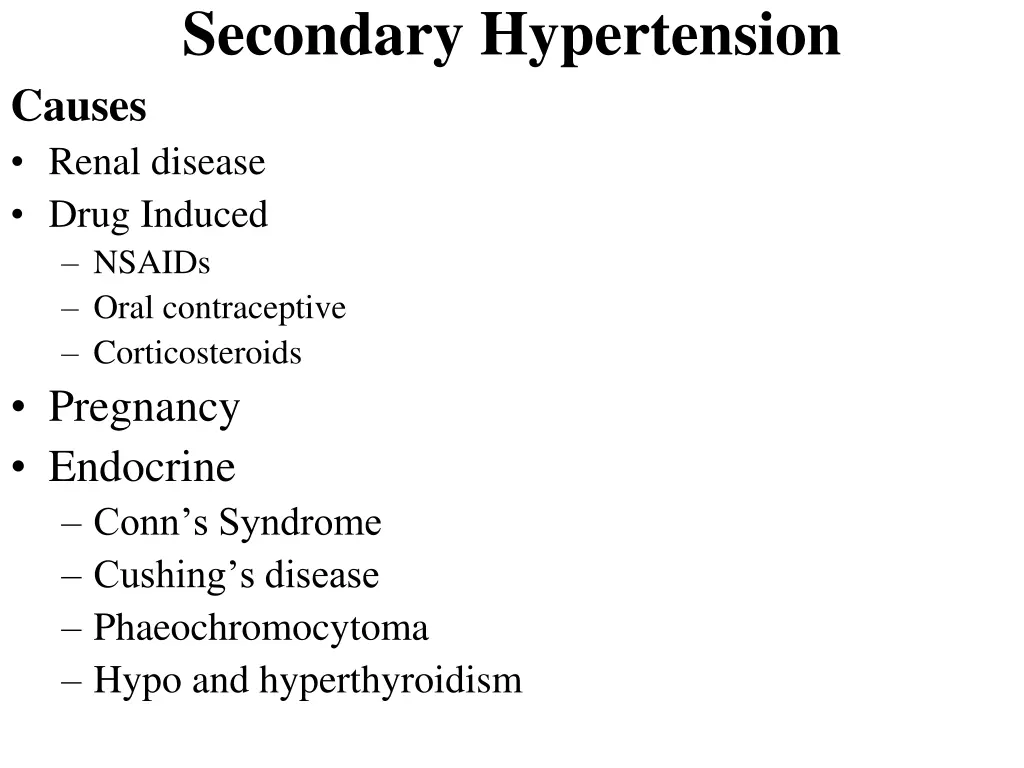 secondary hypertension