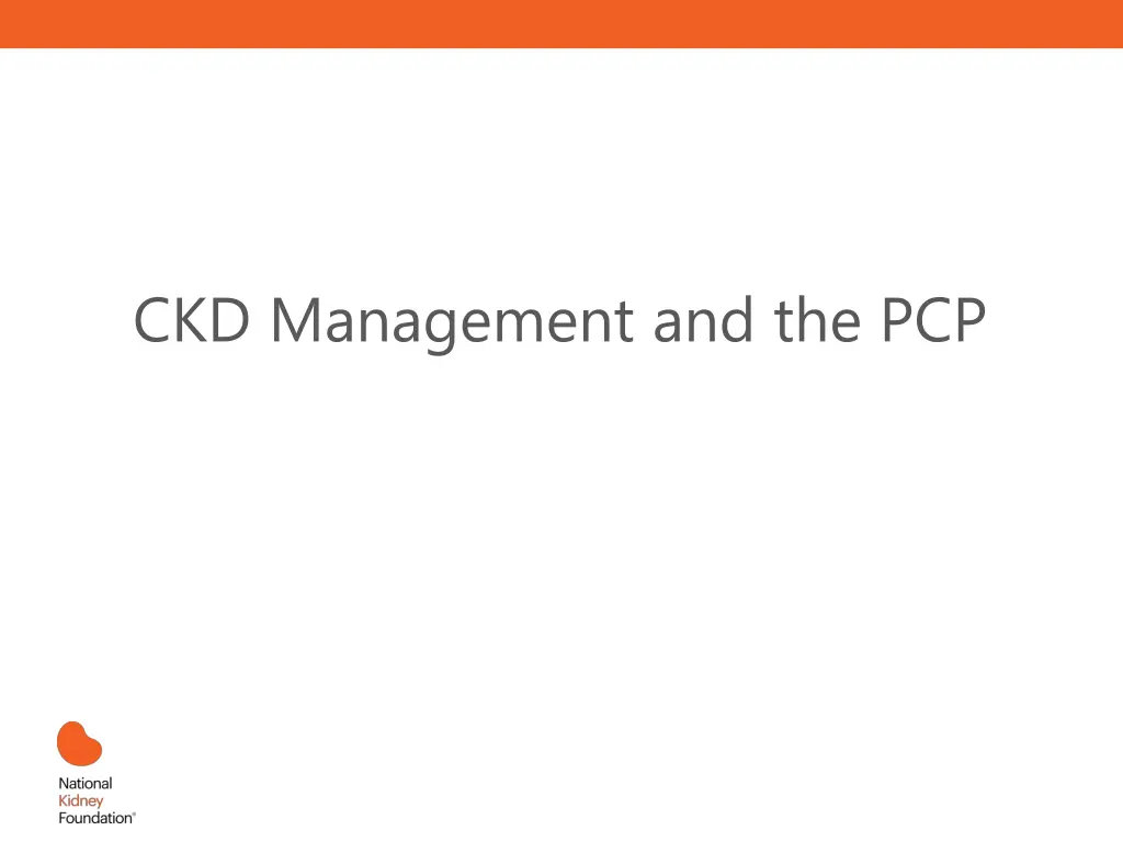 ckd management and the pcp