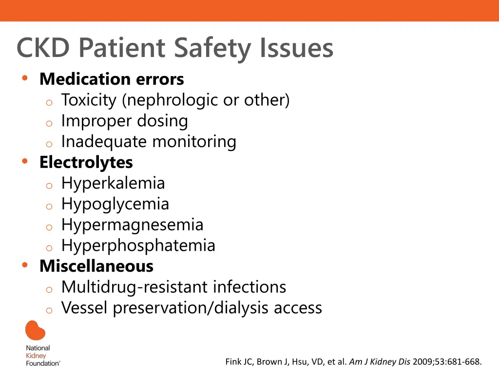 ckd patient safety issues medication errors