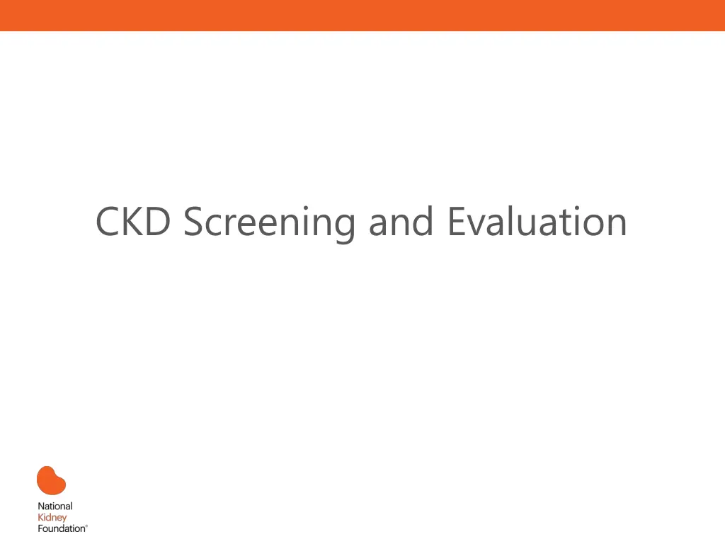 ckd screening and evaluation