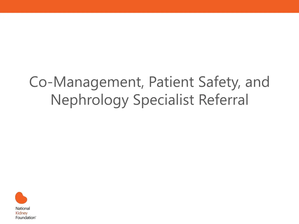 co management patient safety and nephrology