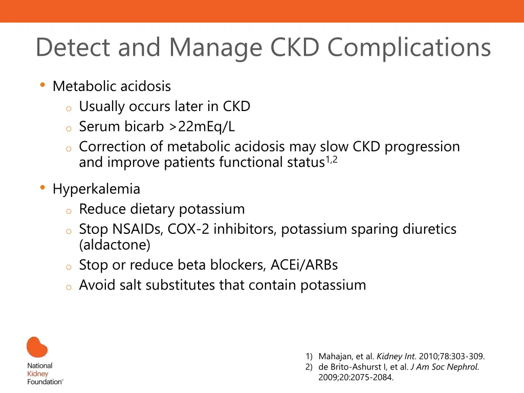 detect and manage ckd complications