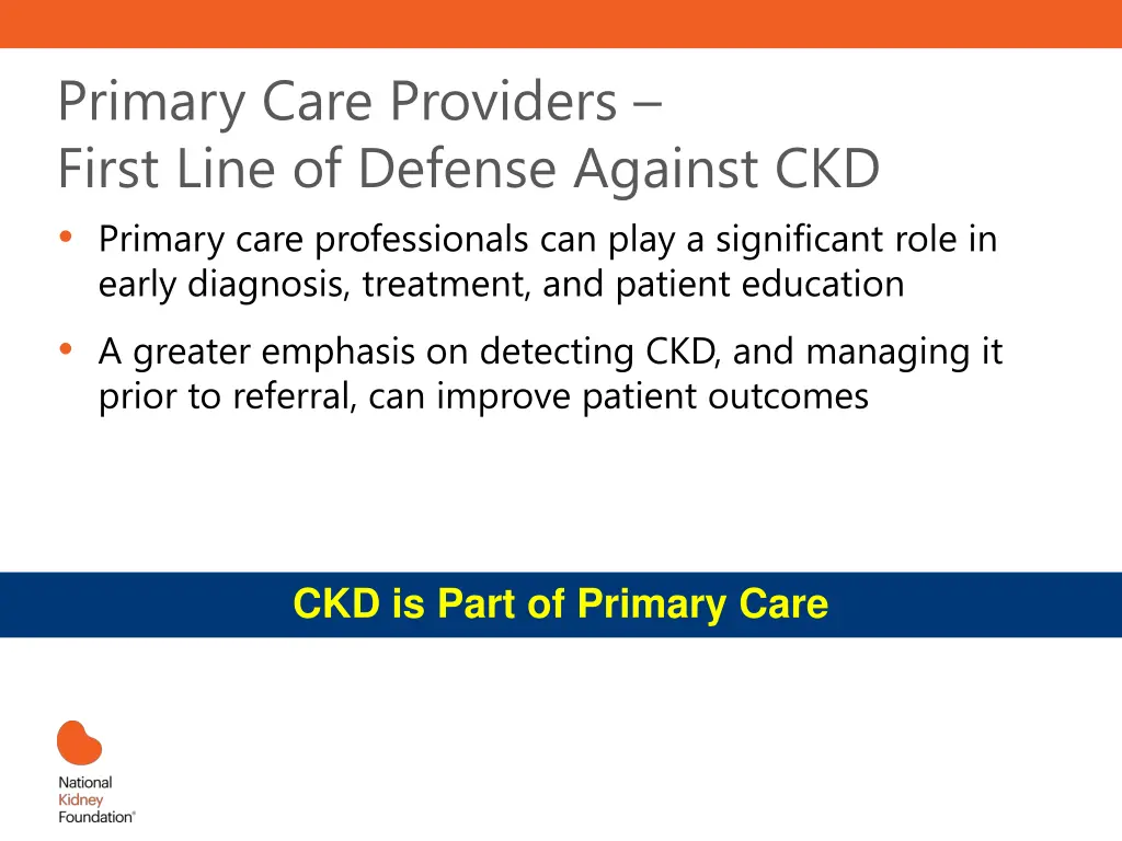 primary care providers first line of defense