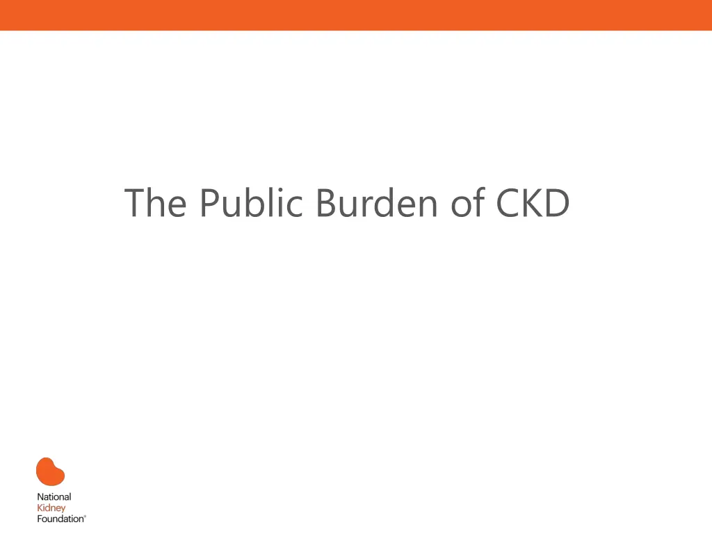 the public burden of ckd