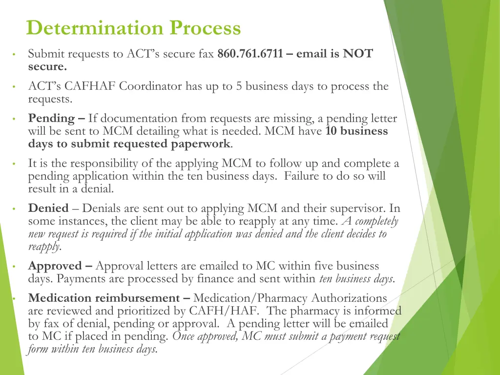 determination process