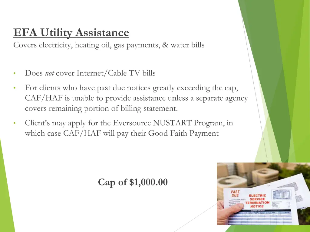 efa utility assistance covers electricity heating