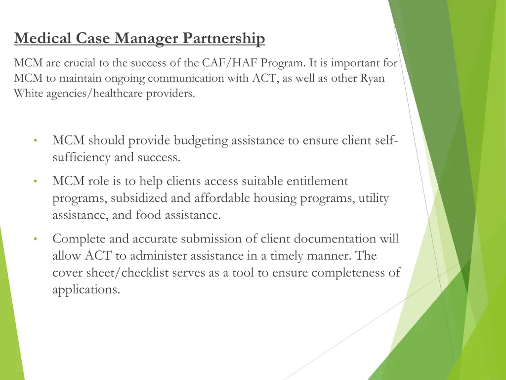 medical case manager partnership