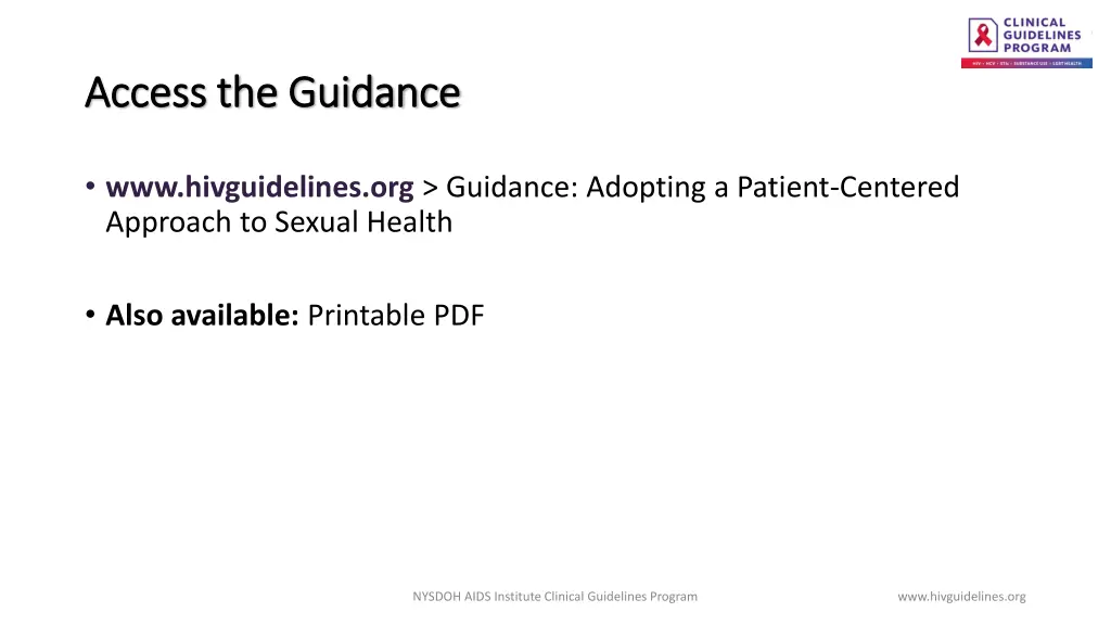 access the guidance access the guidance