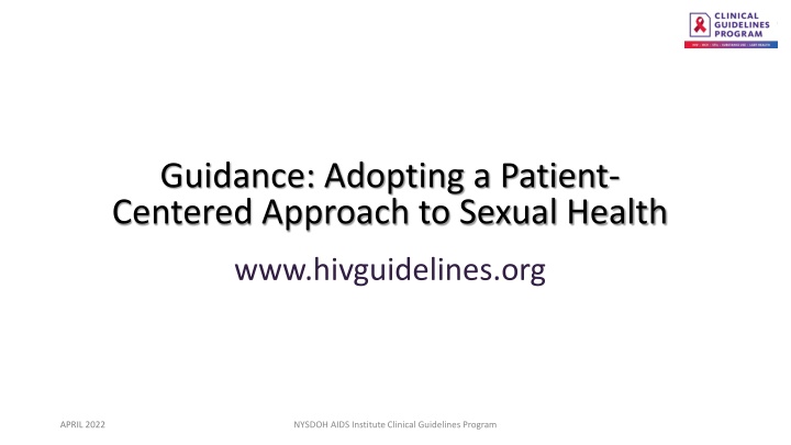 guidance adopting a patient centered approach