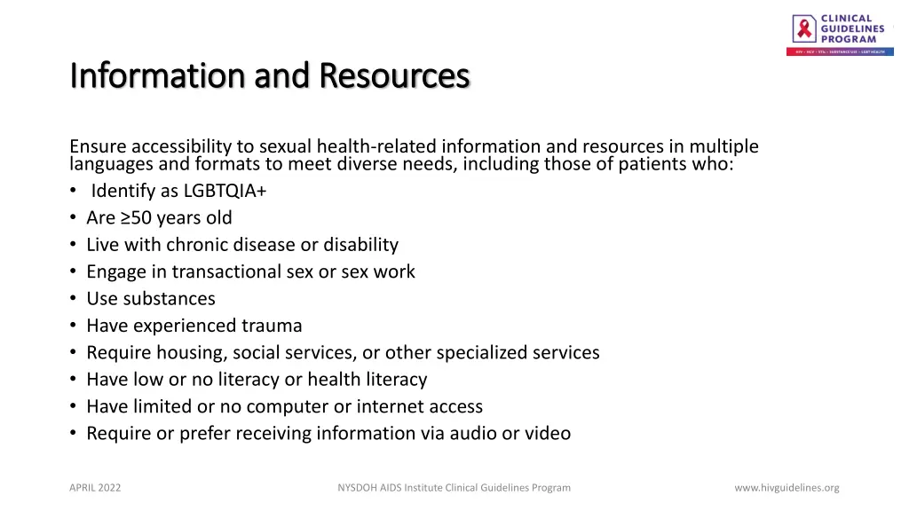 information and resources information