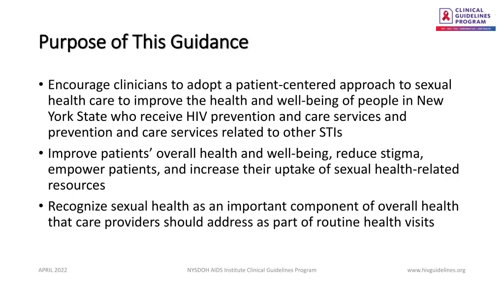 purpose of this guidance purpose of this guidance