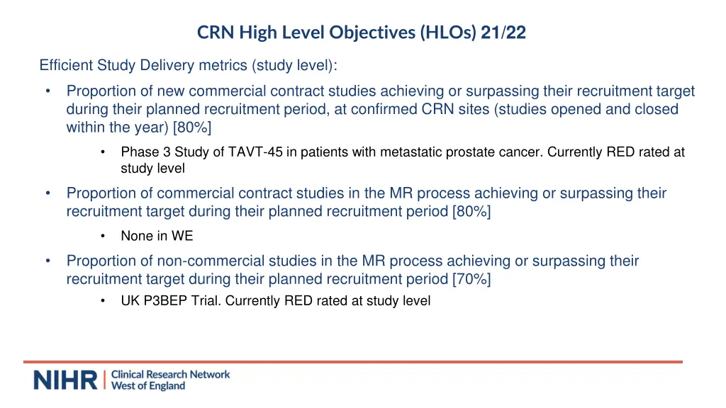 crn high level objectives hlos 21 22