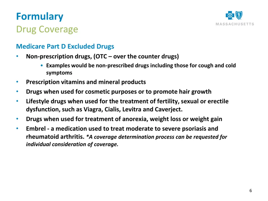 formulary drug coverage 1