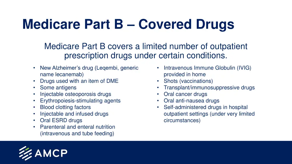 medicare part b covered drugs