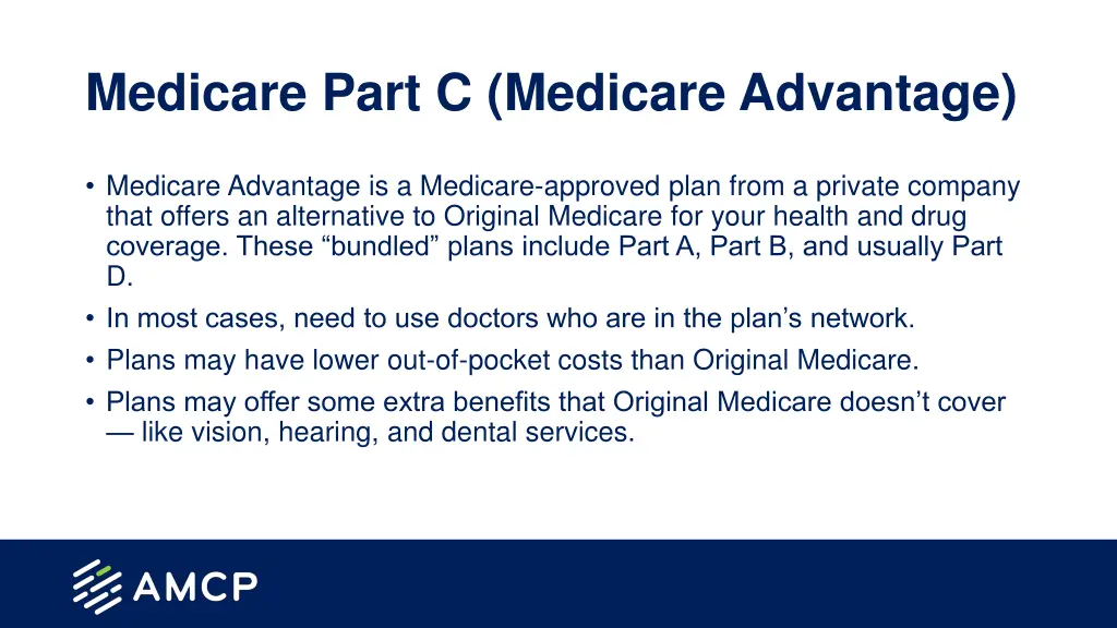 medicare part c medicare advantage
