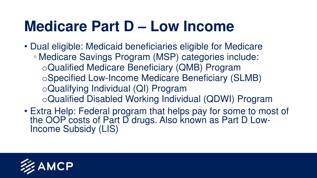 medicare part d low income