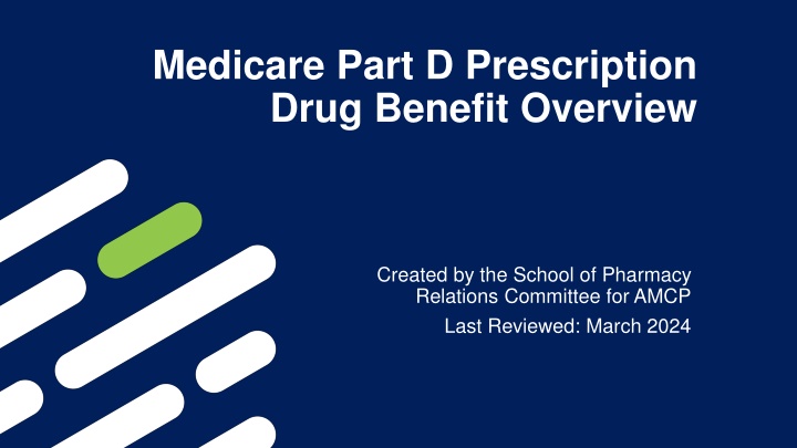 medicare part d prescription drug benefit overview