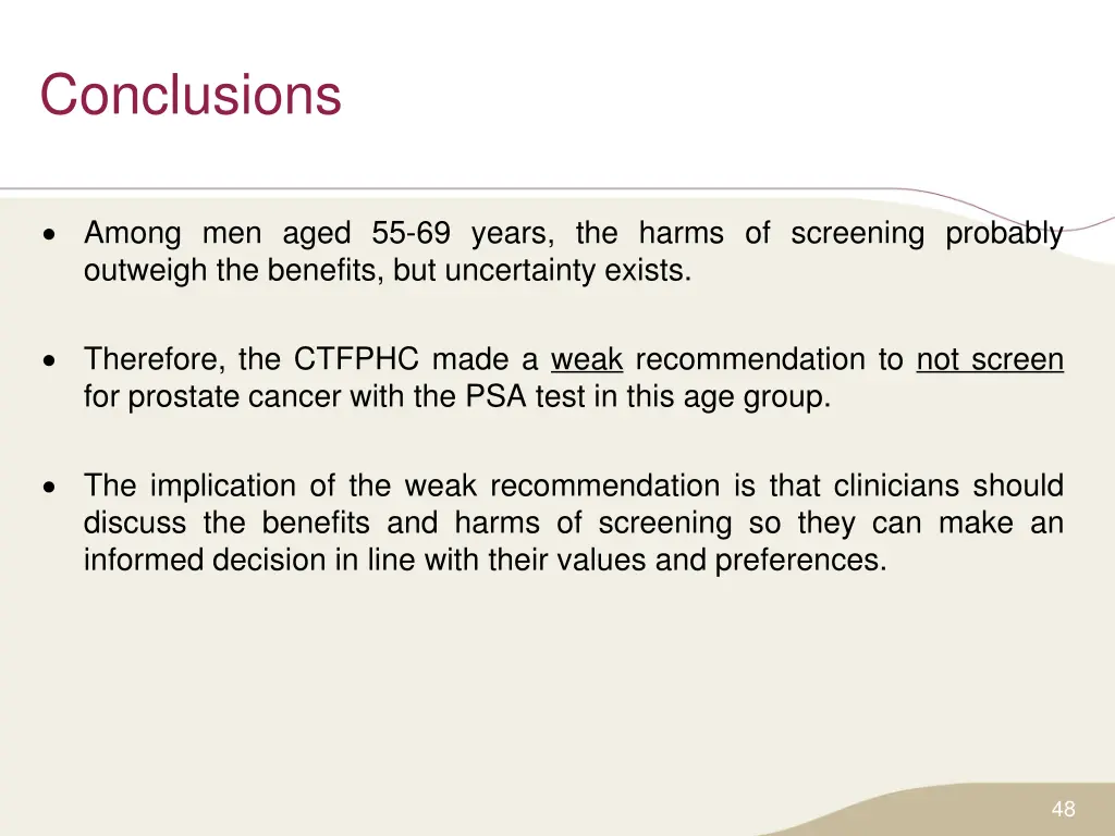 conclusions