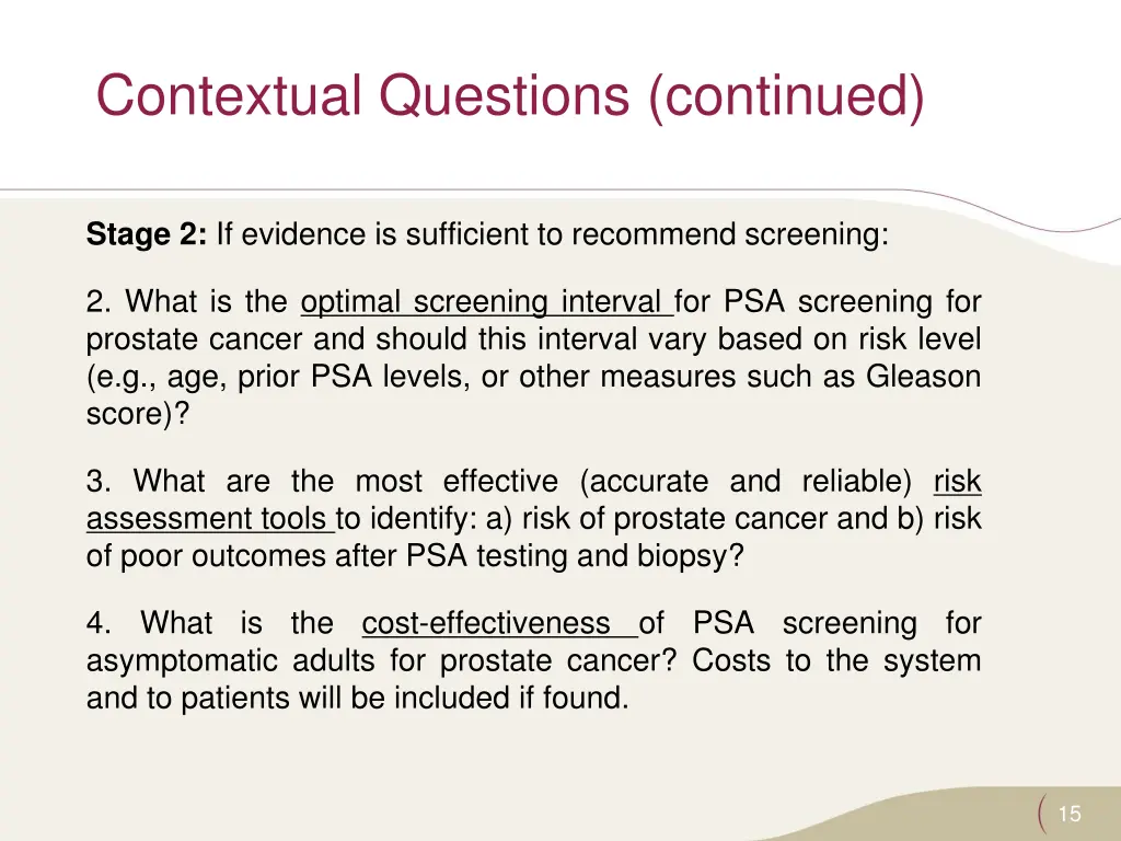 contextual questions continued