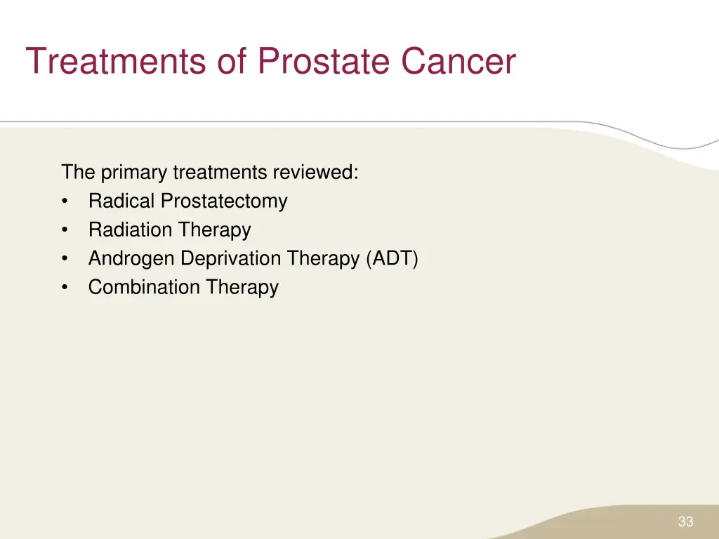 treatments of prostate cancer