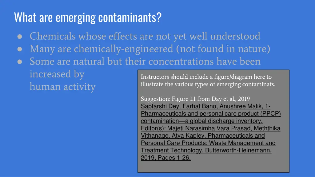 what are emerging contaminants chemicals whose