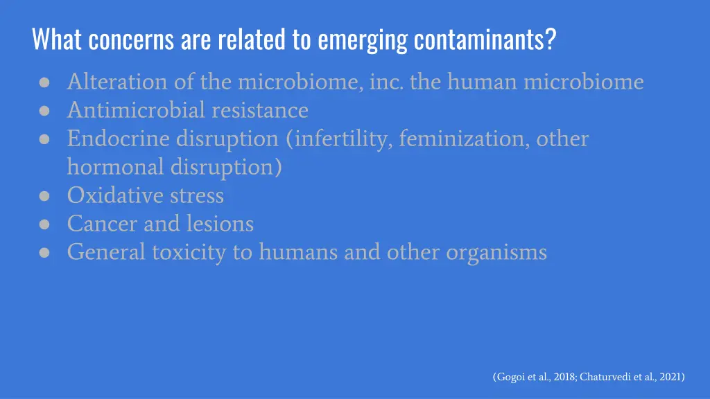 what concerns are related to emerging