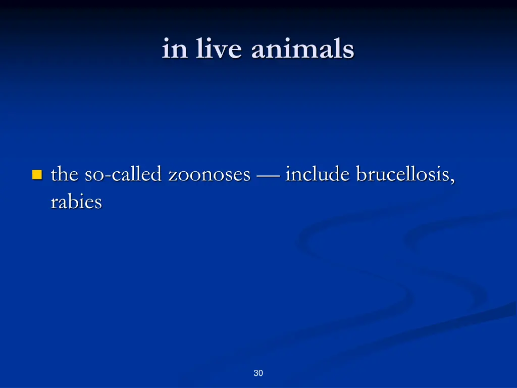 in live animals