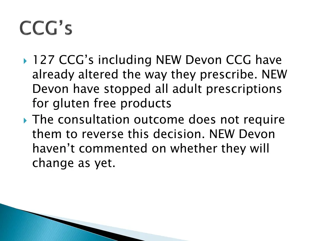127 ccg s including new devon ccg have already