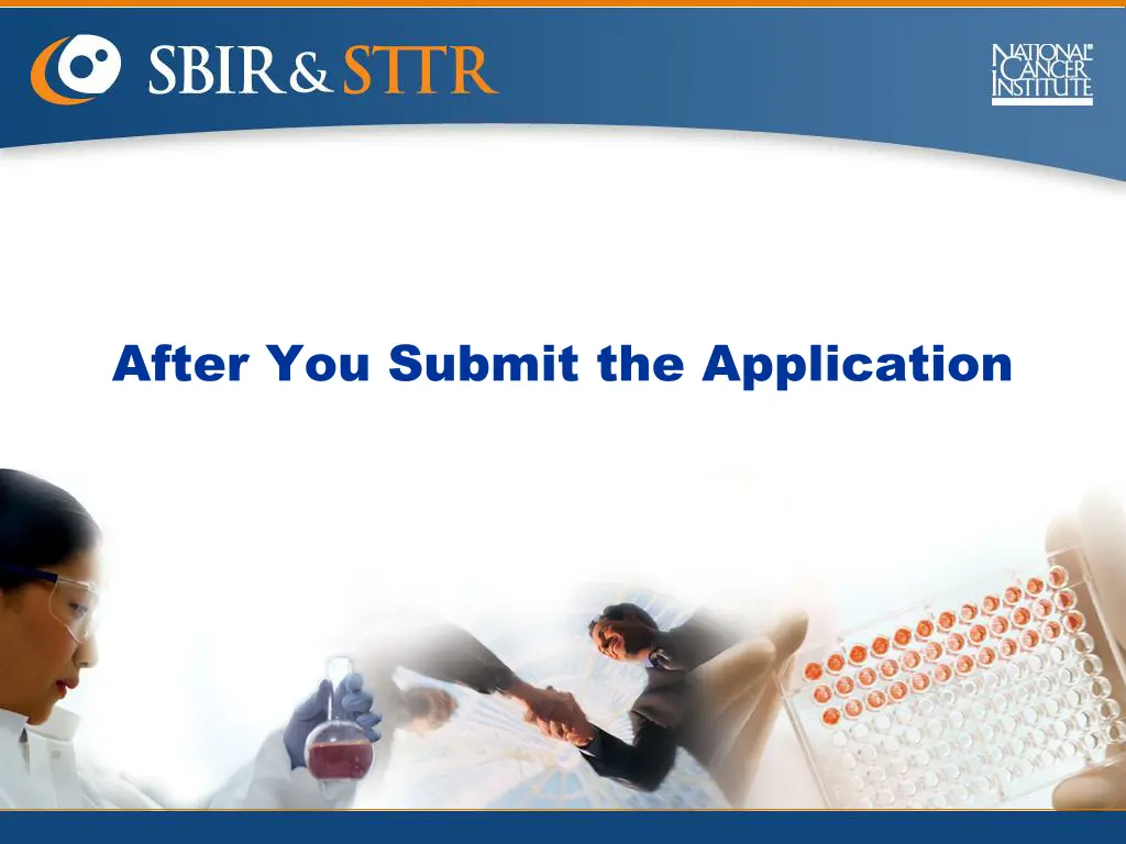 after you submit the application