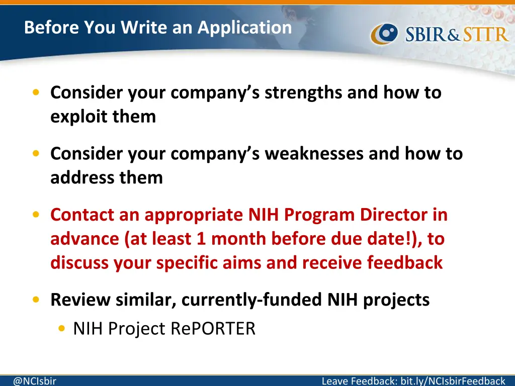 before you write an application