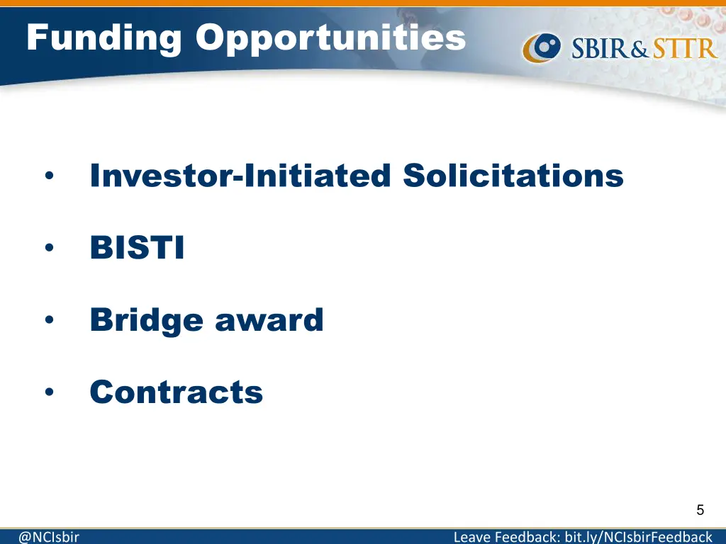 funding opportunities