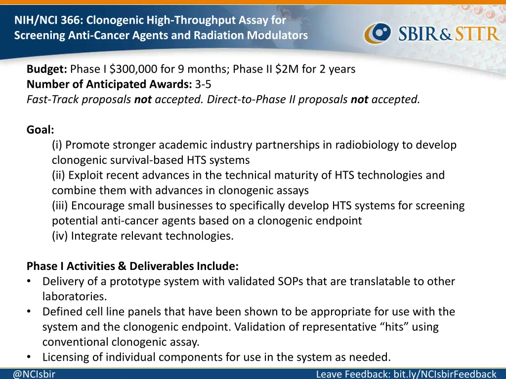 nih nci 366 clonogenic high throughput assay