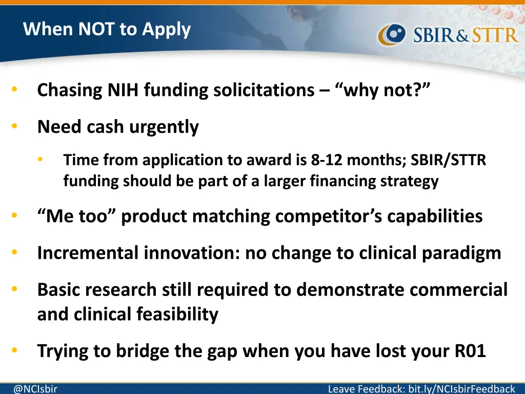 when not to apply