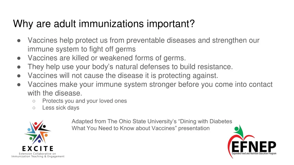 why are adult immunizations important