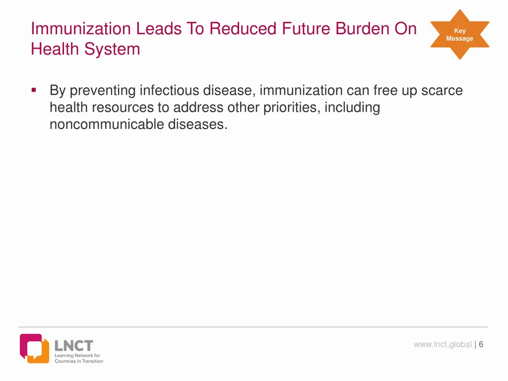 immunization leads to reduced future burden