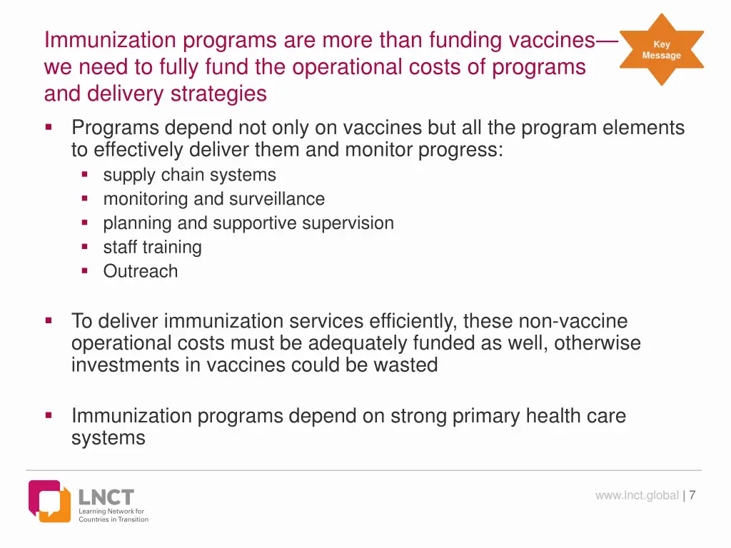 immunization programs are more than funding