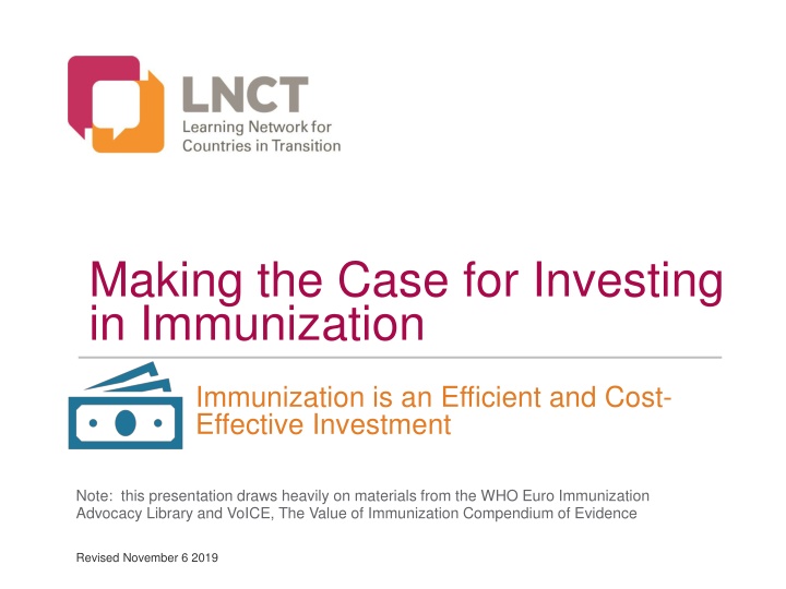 making the case for investing in immunization