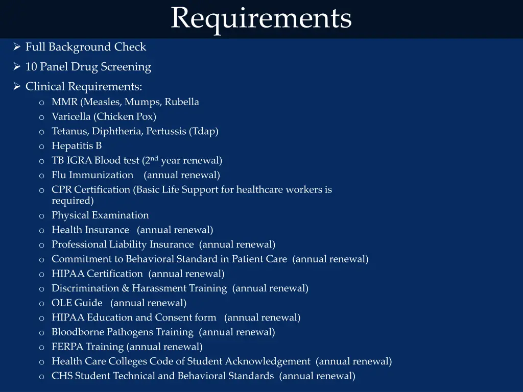 requirements