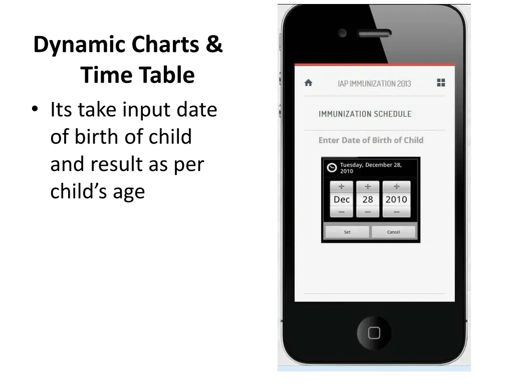 dynamic charts time table its take input date