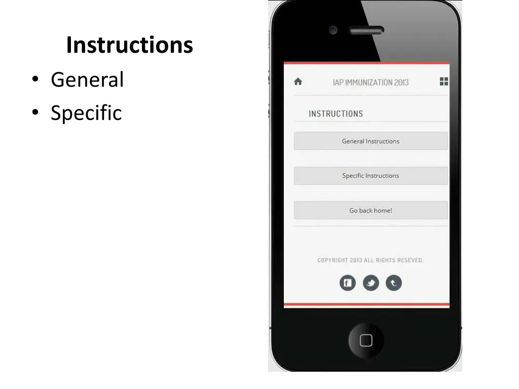 instructions general specific